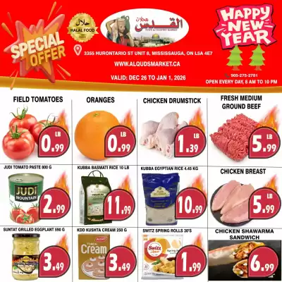 Al-Quds Supermarket flyer (valid until 1-01)
