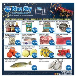 Blue Sky Supermarket flyer week 52 Page 1