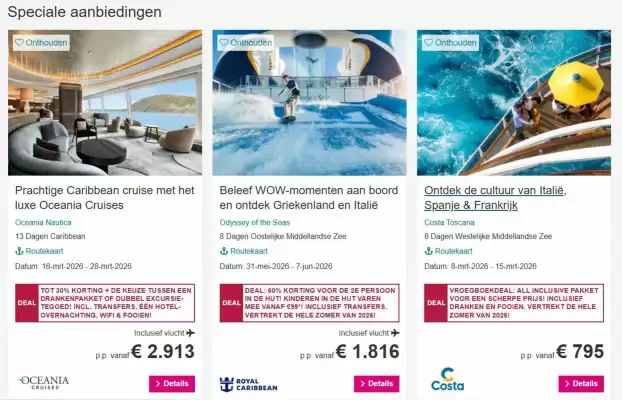 Cruise Travel folder (geldig t/m 2-01)