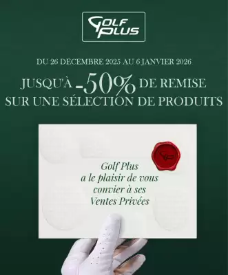 Catalogue Golf Plus (valable jusqu'au 6-01)