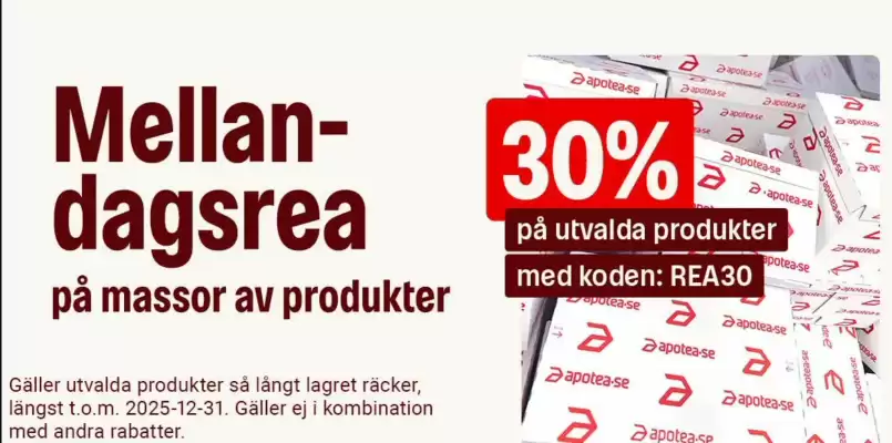 Apotea reklamblad (giltig till och med 31-12)