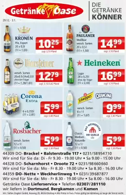 Getränke Oase Prospekt (gültig bis 3-01)