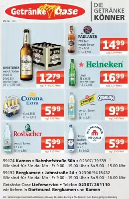 Getränke Oase Prospekt (gültig bis 3-01)