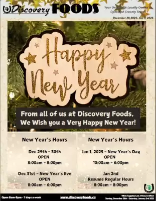 Discovery Foods flyer (valid until 3-01)