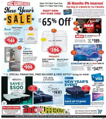 ABC Warehouse weekly ad (valid until 3-01)