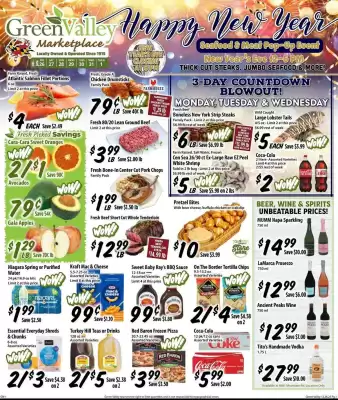 Green Valley Marketplace weekly ad (valid until 1-01)