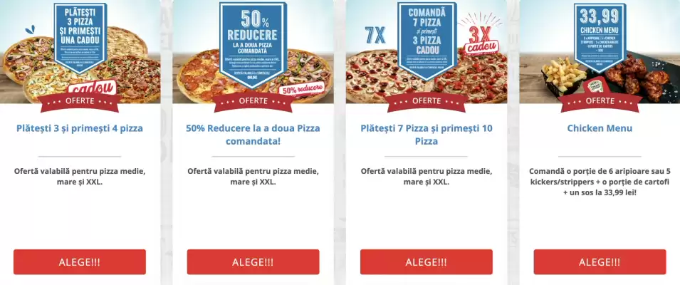 Catalog Domino's Pizza (valid până la 5-01)
