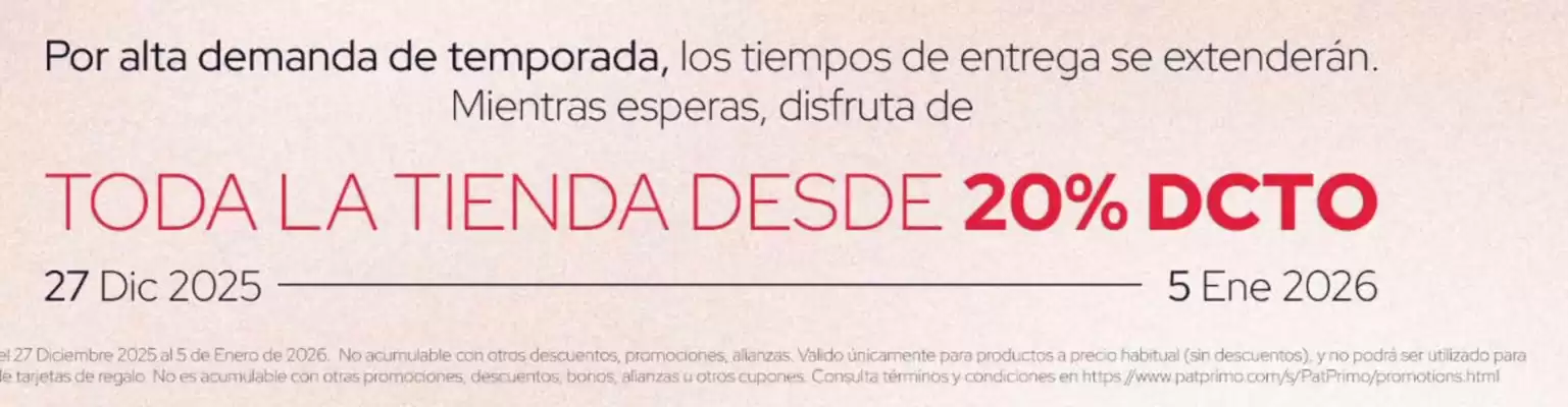 Catálogo Pat Primo (válido hasta 5-01)