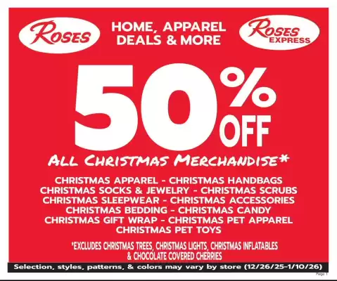 Roses Discount Store weekly ad (valid until 10-01)