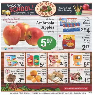 Country Grocer flyer (valid until 8-01)