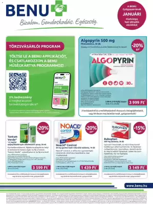 Benu Gyógyszertárak akciós újság (érvényes eddig: 31-01)