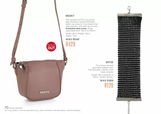 Honey Fashion Accessories catalogue (valid until 6-01)