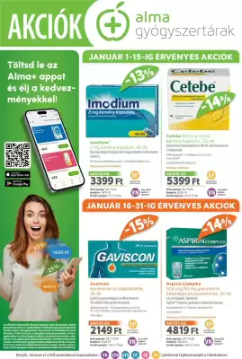 Alma Gyógyszertárak akciós újság (érvényes eddig: 31-01)