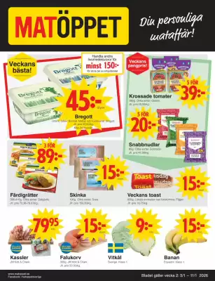 Matöppet reklamblad