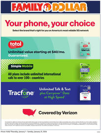 Family Dollar weekly ad Page 1
