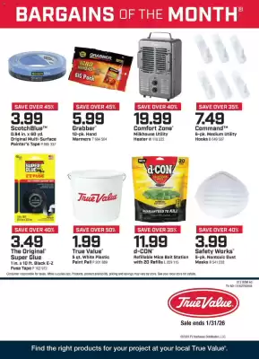 True Value weekly ad (valid until 31-01)