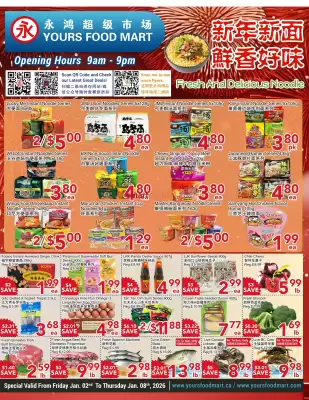 Yours Food Mart flyer (valid until 8-01)