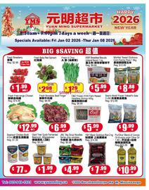 Yuan Ming Supermarket flyer week 1 Page 1