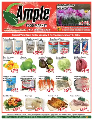 Ample Food Market flyer (valid until 8-01)
