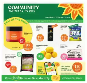 Community Natural Foods flyer Page 1