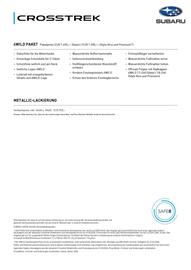 Subaru Flugblatt | Crosstrek Seite 2