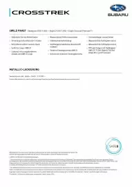 Subaru Flugblatt | Crosstrek Seite 2