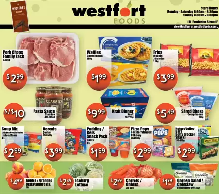 Westfort Foods flyer (valid until 8-01)