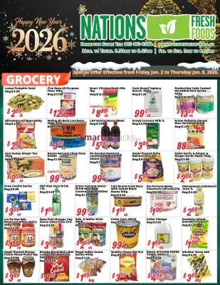 Nations Fresh Foods flyer (valid until 8-01)