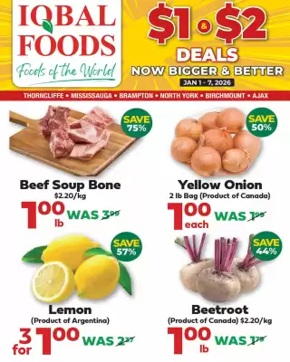 Iqbal Foods flyer (valid until 7-01)