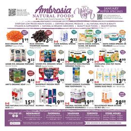 Ambrosia Natural Foods flyer Page 1