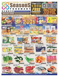 Seasons Foodmart flyer week 1 Page 1