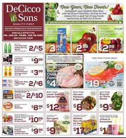 DeCicco & Sons weekly ad week 1 Page 1