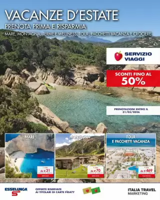 Volantino Esselunga Viaggi (valido fino al 31-03)