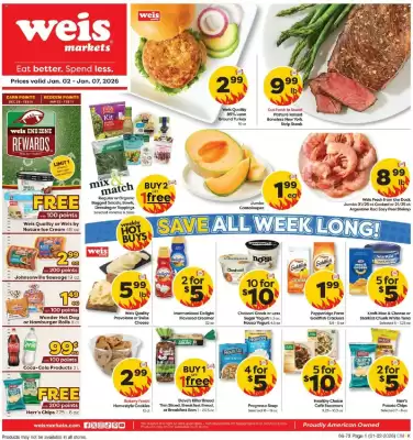 Weis Markets weekly ad (valid until 8-01)