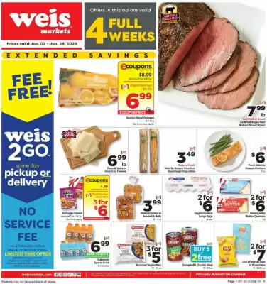 Weis Markets weekly ad (valid until 29-01)