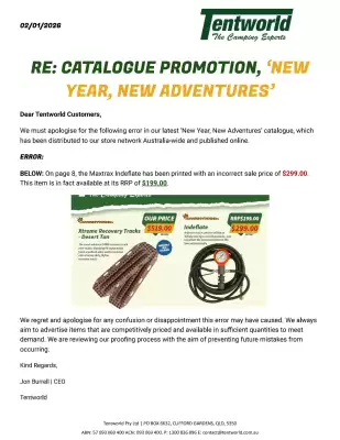 Tentworld catalogue (valid until 8-01)