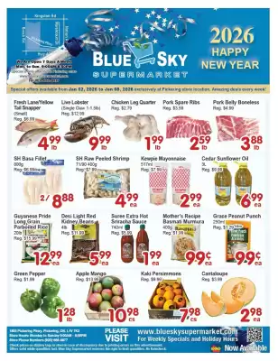 Blue Sky Supermarket flyer (valid until 8-01)