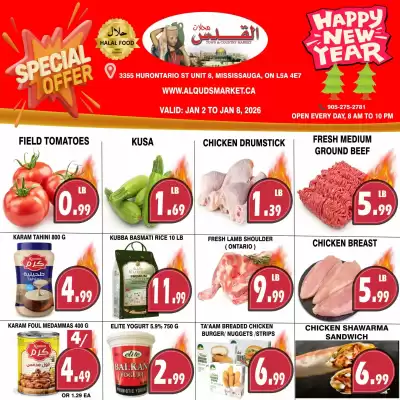 Al-Quds Supermarket flyer (valid until 8-01)