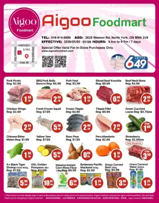 Aigoo Foodmart flyer (valid until 8-01)