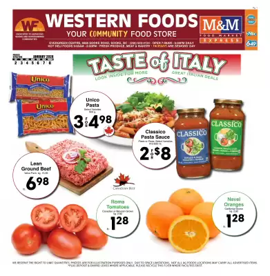 Western Foods flyer (valid until 8-01)