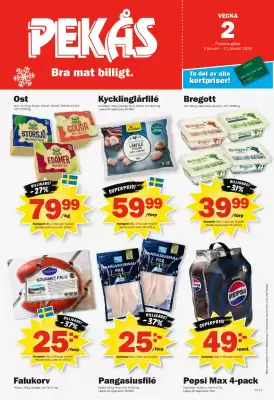 Pekås reklamblad (giltig till och med 12-01)