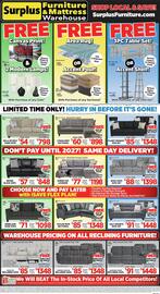 Surplus Furniture flyer week 2 Page 1