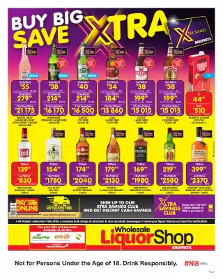 Shoprite Liquor catalogue (valid until 18-01)