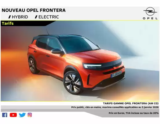 Catalogue Opel (valable jusqu'au 6-01)