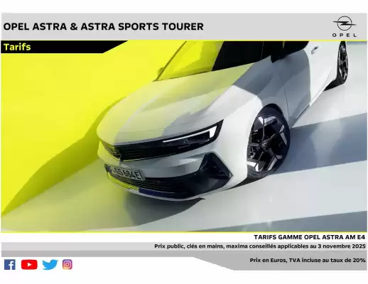 Catalogue Opel (valable jusqu'au 6-01)