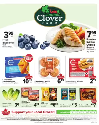 Clover Farm flyer (valid until 14-01)