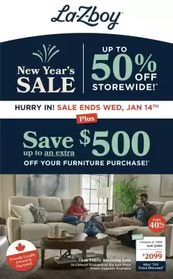 La Z Boy flyer (valid until 14-01)