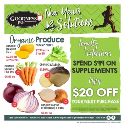 Goodness Me flyer (valid until 13-01)
