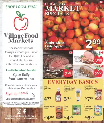 Village Food Markets flyer (valid until 13-01)