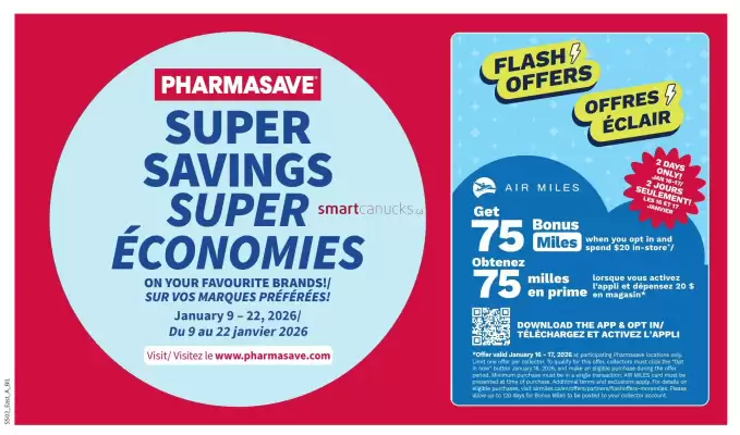 Pharmasave flyer (valid until 22-01)